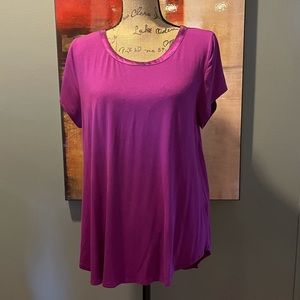 Alfani Short Sleeve Purple Top